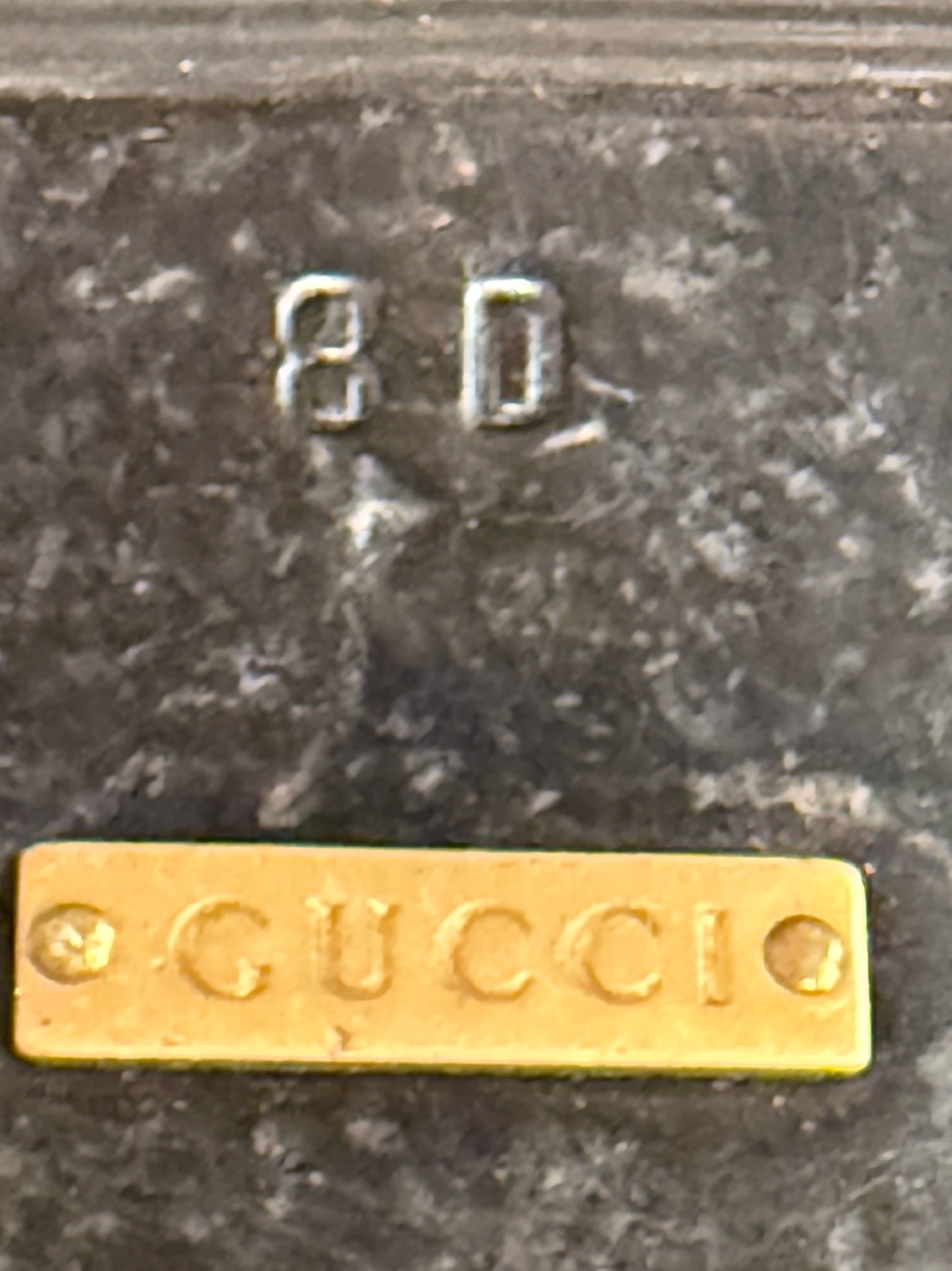 Gucci Black Embossed GG Slide Sandals - Picture 10 of 10